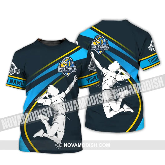 Man Shirt Custom Name Volleyball Hoodie T-Shirt Gift For Player T-Shirt / S