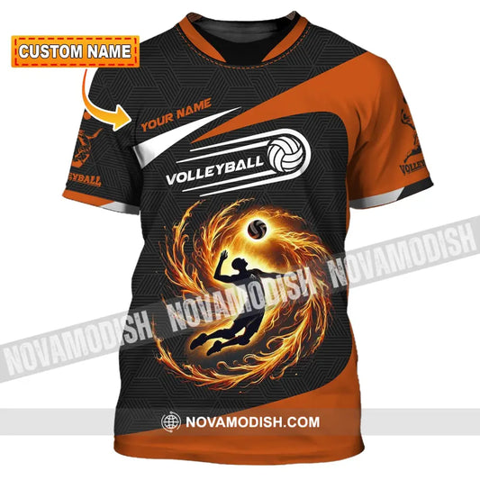 Man Shirt Custom Name Volleyball Player T-Shirt For Lover Team Uniform T-Shirt