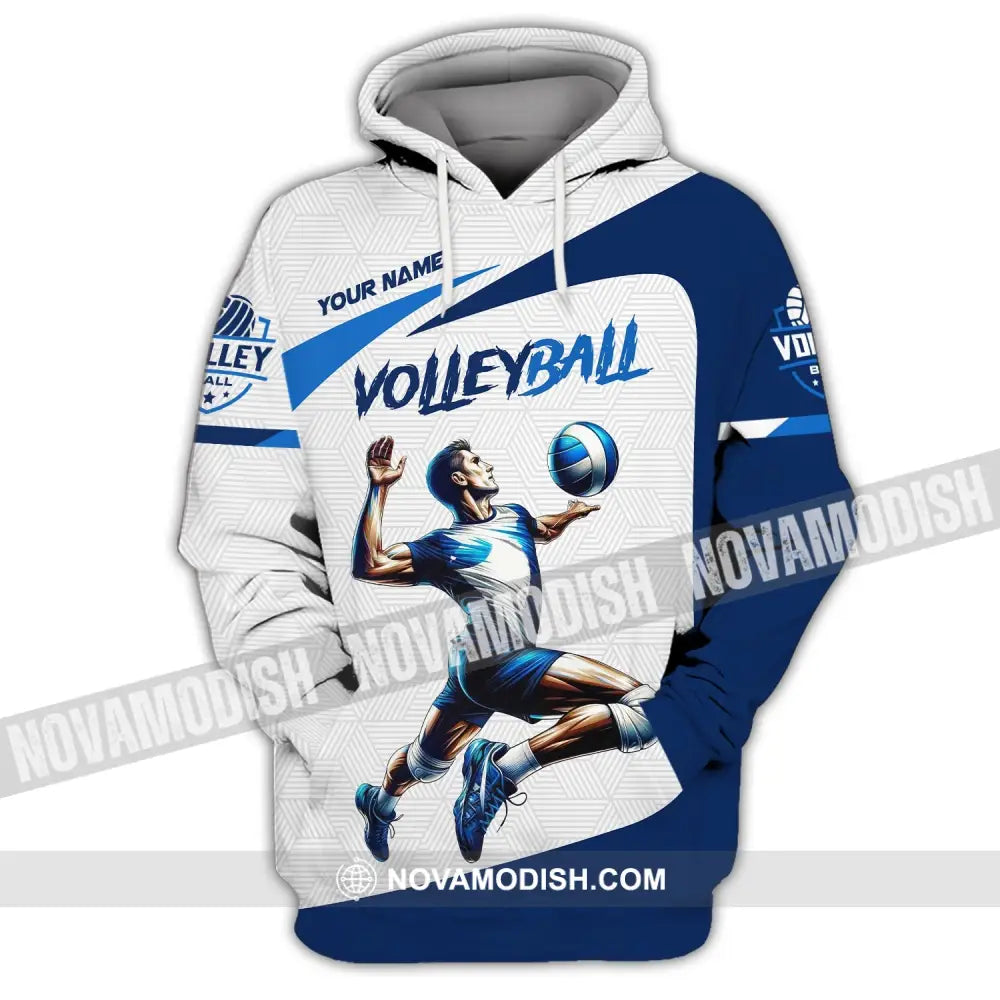 Man Shirt Custom Name Volleyball Player T-Shirt For Lover Team Uniform Hoodie / S T-Shirt