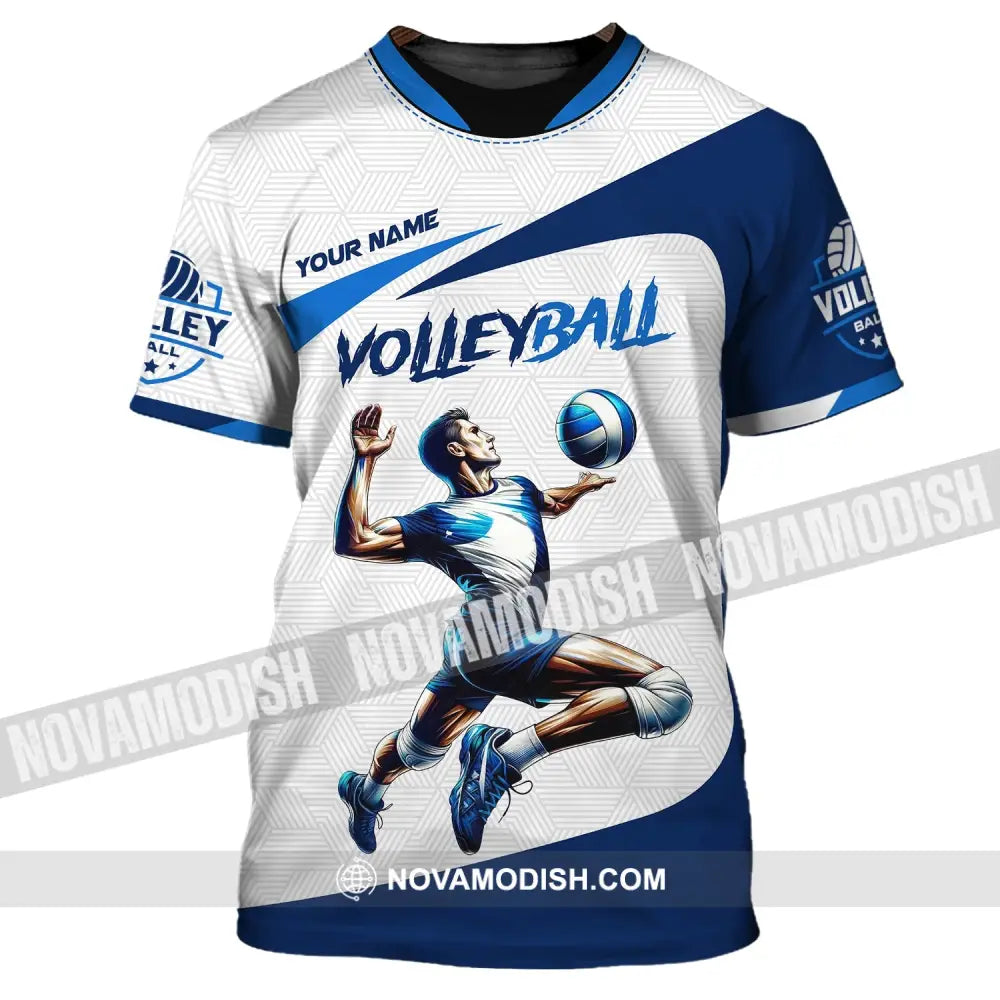 Man Shirt Custom Name Volleyball Player T-Shirt For Lover Team Uniform / S T-Shirt