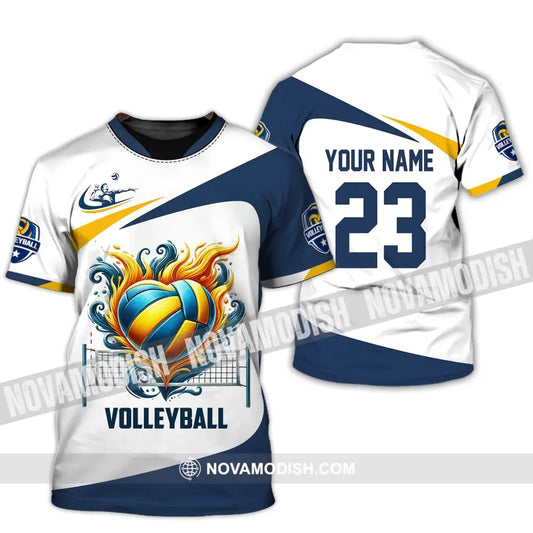 Man Shirt Custom Name Volleyball Player T-Shirt For Lover Team Uniform / S T-Shirt