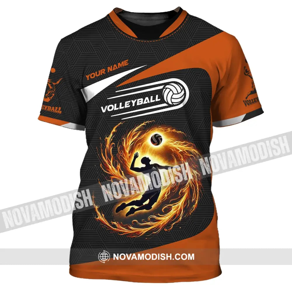 Man Shirt Custom Name Volleyball Player T-Shirt For Lover Team Uniform / S T-Shirt