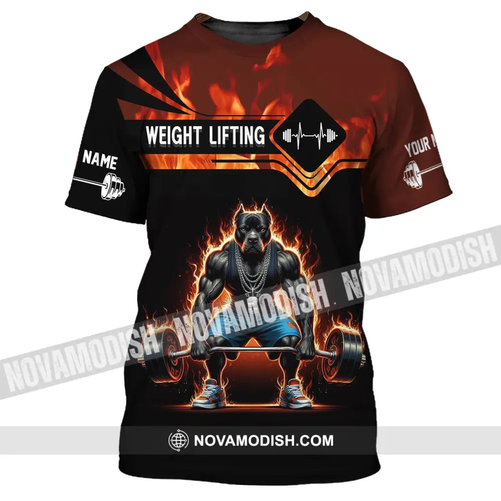 Man Shirt Custom Name Weightlifting Polo Apparel T-Shirt / S T-Shirt