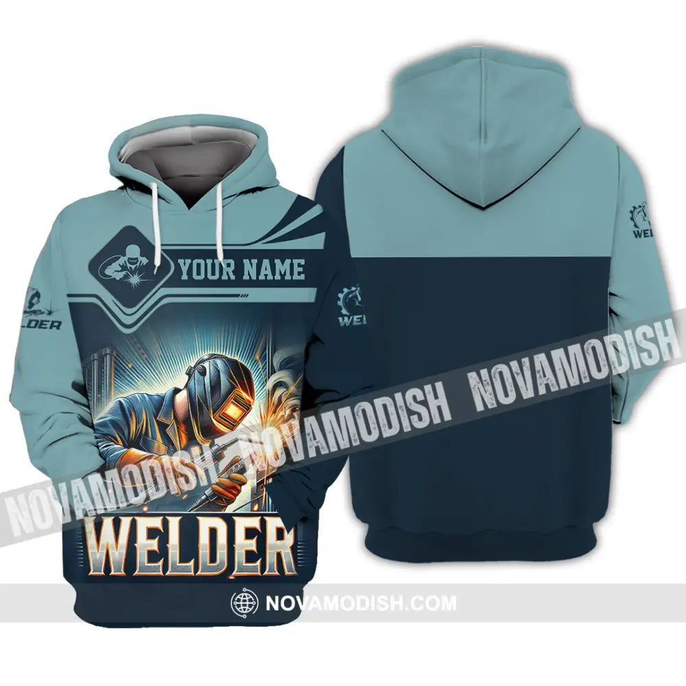 Man Shirt Custom Name Welder Polo Long Sleeve Gift For Hoodie / S T-Shirt