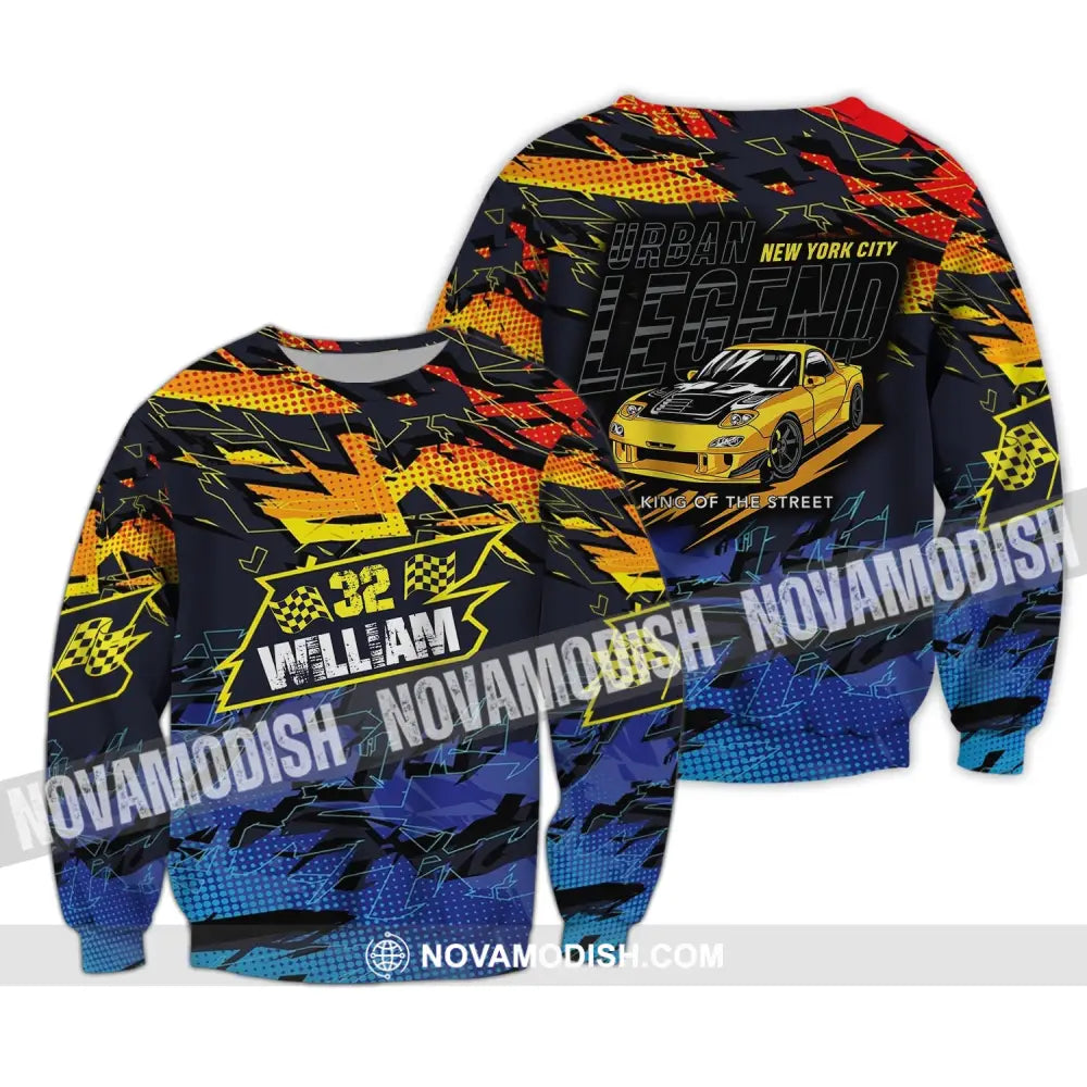 Man Shirt - Custom Racing T-Shirt - Urban Legend - King Of The Street - Shirt for Racing Team Long Sleeve / S T-shirt