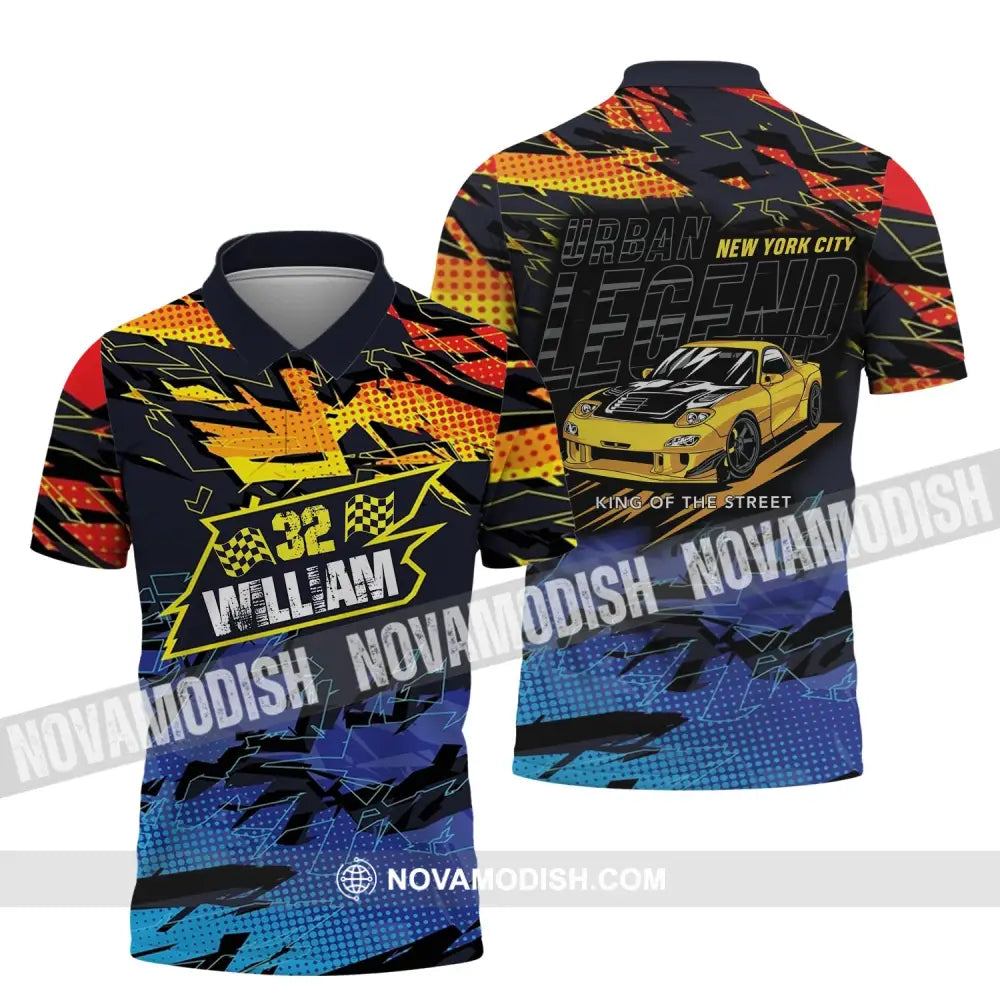 Man Shirt - Custom Racing T-Shirt - Urban Legend - King Of The Street - Shirt for Racing Team Polo Shirt / S T-shirt