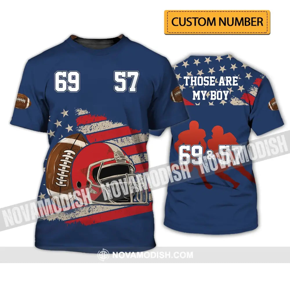 Man Shirt - Custom Rugby Football T-Shirt - Those Are My Boy - Football Clothing T-shirt