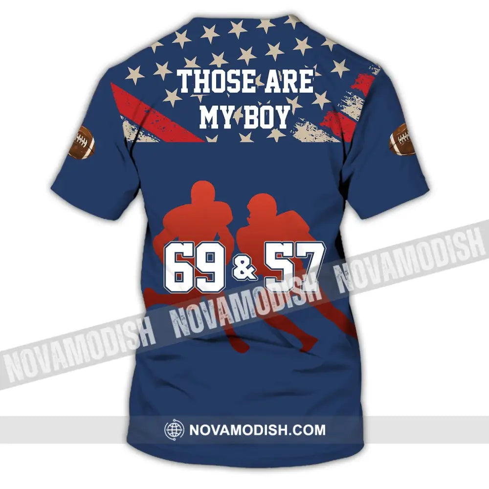 Man Shirt - Custom Rugby Football T-Shirt - Those Are My Boy - Football Clothing T-shirt