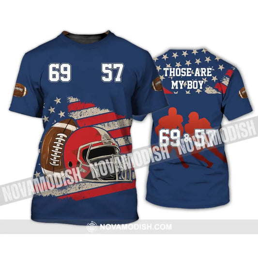 Man Shirt - Custom Rugby Football T-Shirt - Those Are My Boy - Football Clothing T-Shirt / S T-shirt