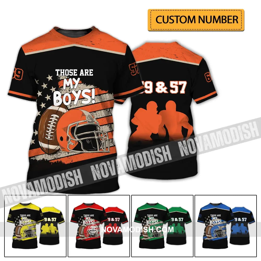 Man Shirt - Custom Rugby Football T-Shirt - Those Are My Boys - Football Clothing T-shirt