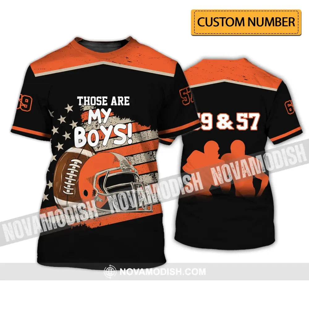 Man Shirt - Custom Rugby Football T-Shirt - Those Are My Boys - Football Clothing T-shirt