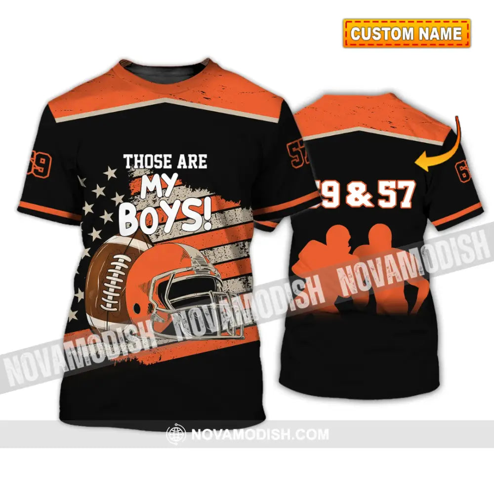 Man Shirt - Custom Rugby Football T-Shirt - Those Are My Boys - Football Clothing T-shirt