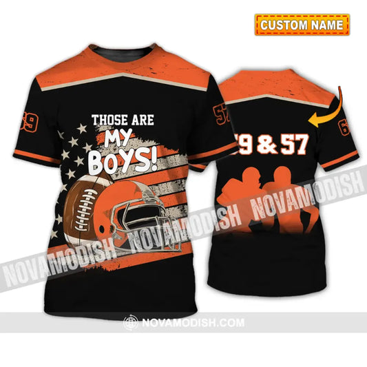 Man Shirt - Custom Rugby Football T-Shirt - Those Are My Boys - Football Clothing T-shirt