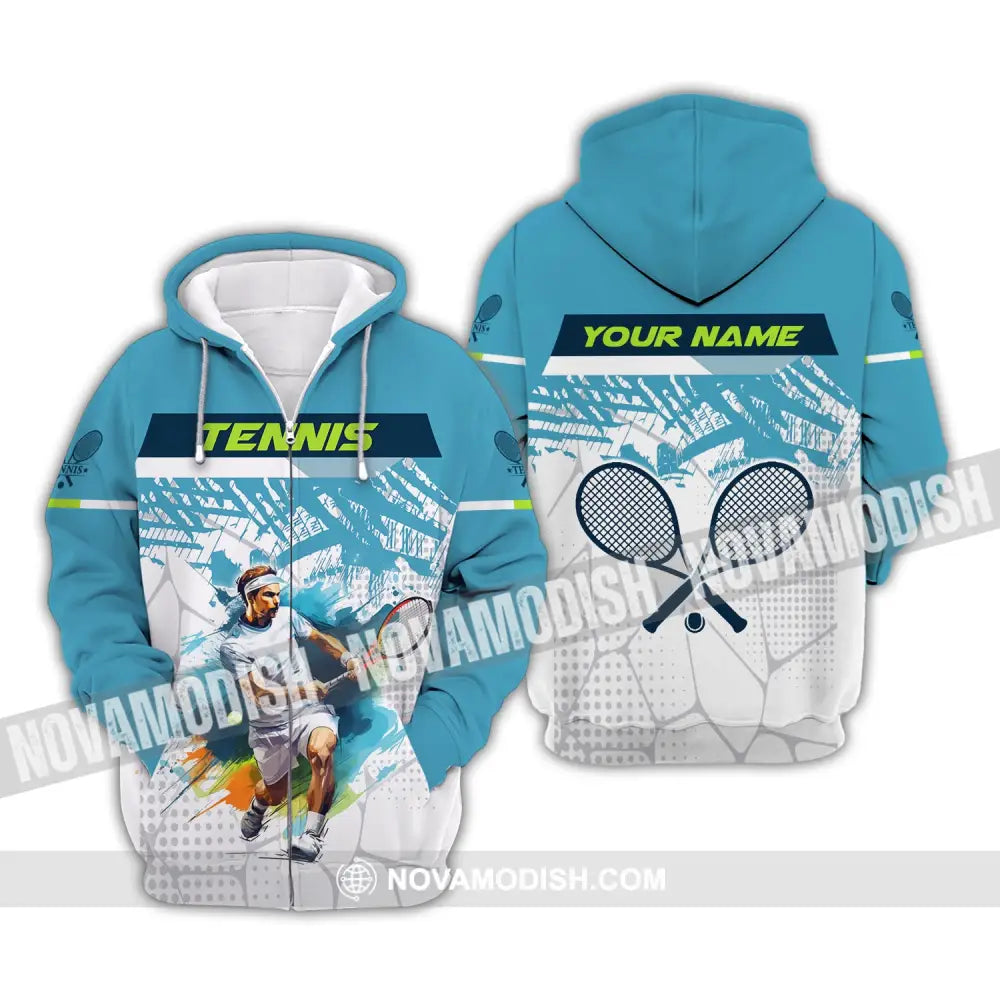 Man Shirt Custom Tennis Club Gift For Player Gifts Zipper Hoodie / S T-Shirt