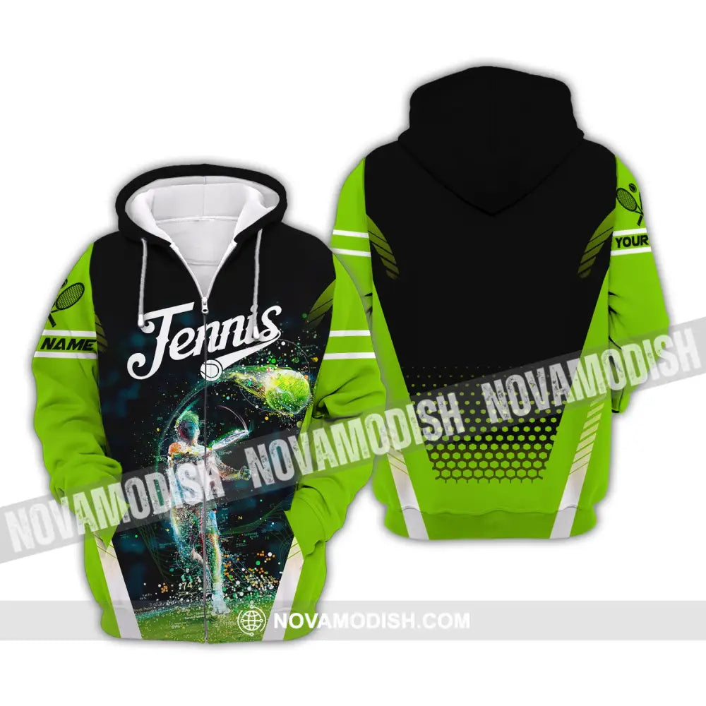 Man Shirt Custom Tennis Gift For Player Club Gifts Zipper Hoodie / S T-Shirt