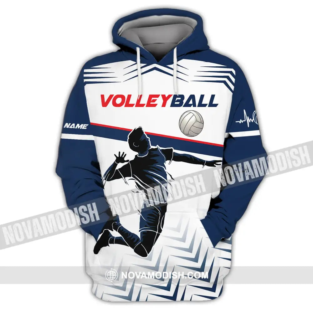 Man Shirt Custom Volleyball T-Shirt For Team Gift Players Hoodie / S