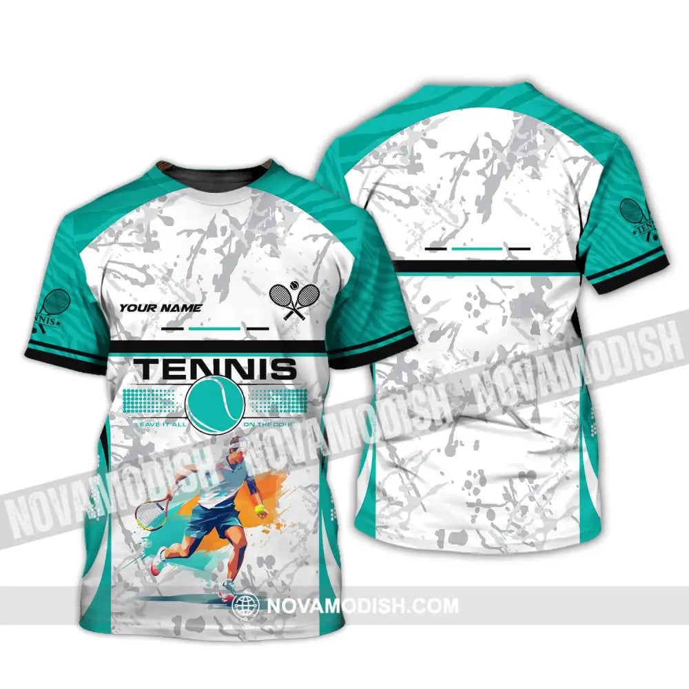 Man Shirt Tennis Leave It All On The Court Club Gift For Player Gifts T-Shirt