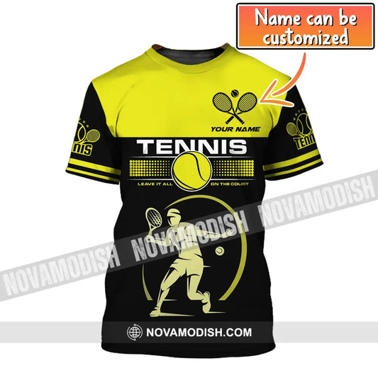 Man Shirt Tennis Leave It All On The Court Gift For Player Club Gifts T-Shirt