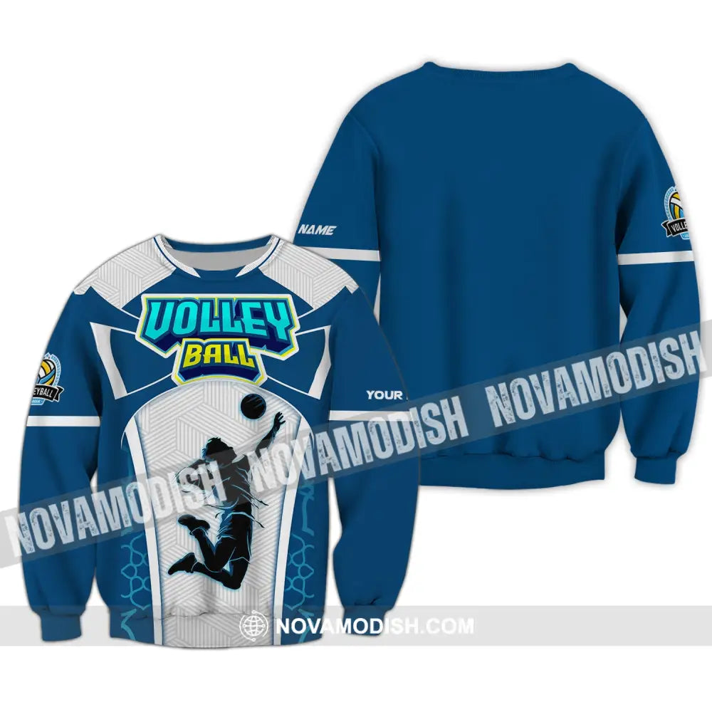 Man Shirt Volleyball Custom League T-Shirt For Club Gift Players Long Sleeve / S