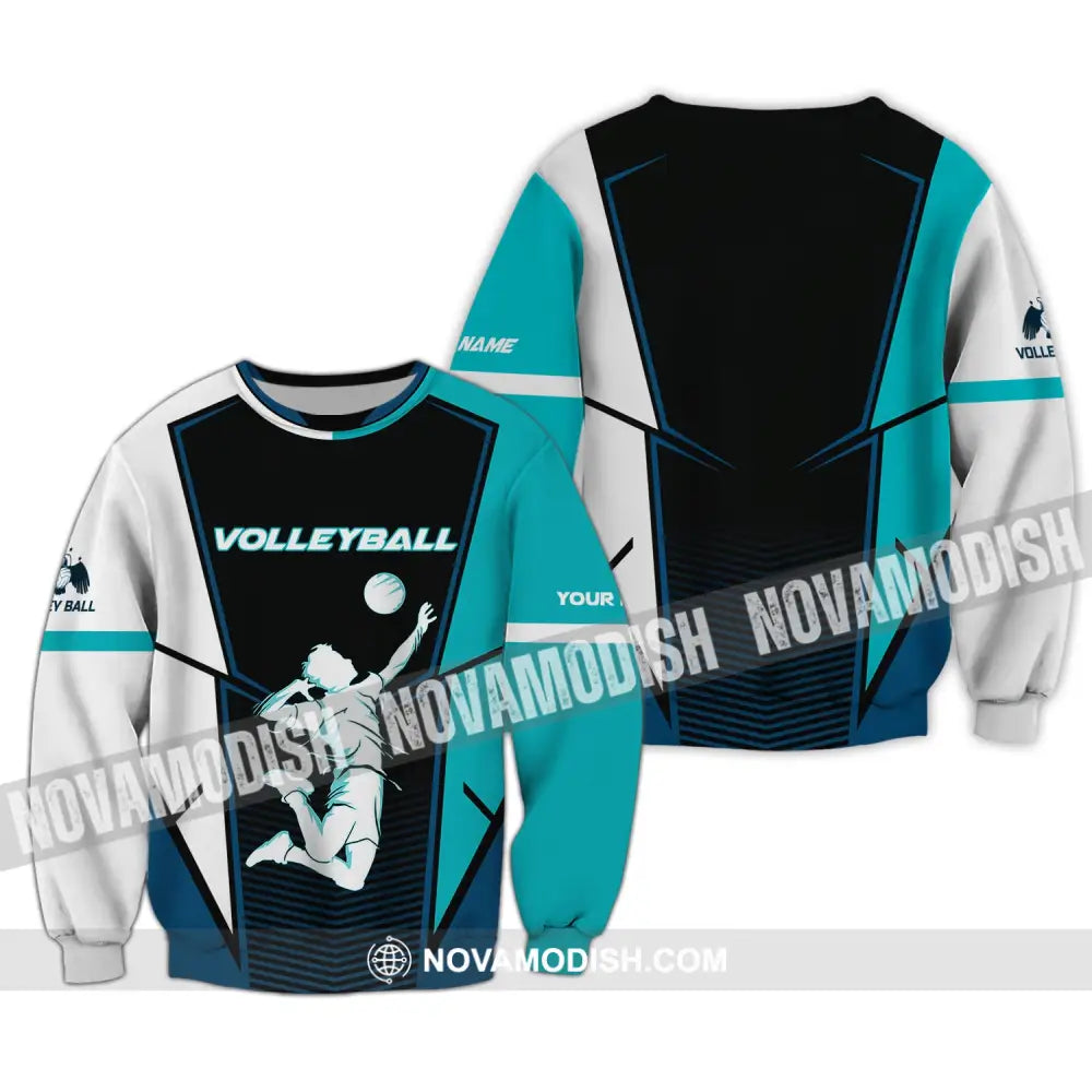 Man Shirt Volleyball Custom Team T-Shirt For Club Gift Players Long Sleeve / S