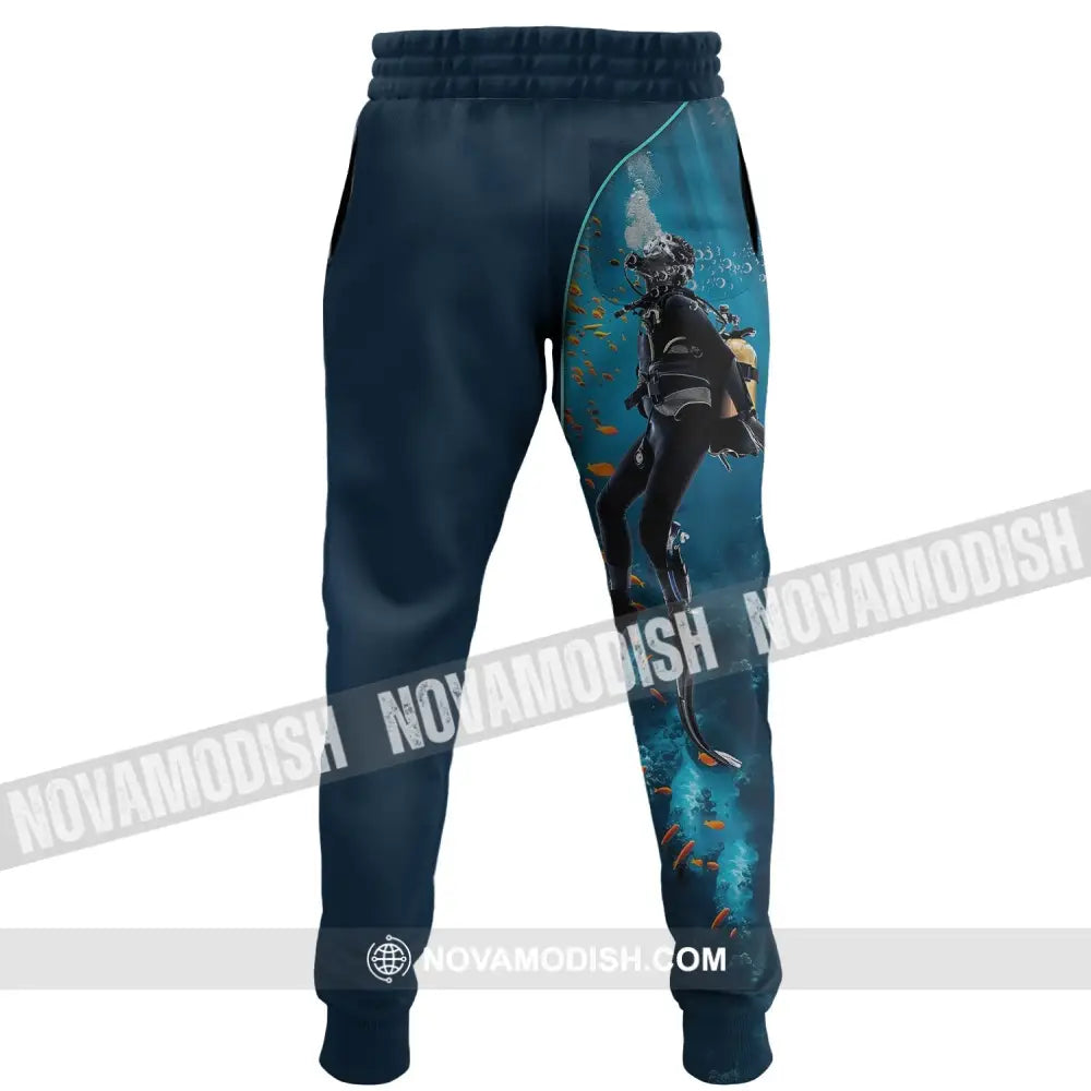 Men Pants - Custom Text Pants Scuba Diving Lover Pants Pants