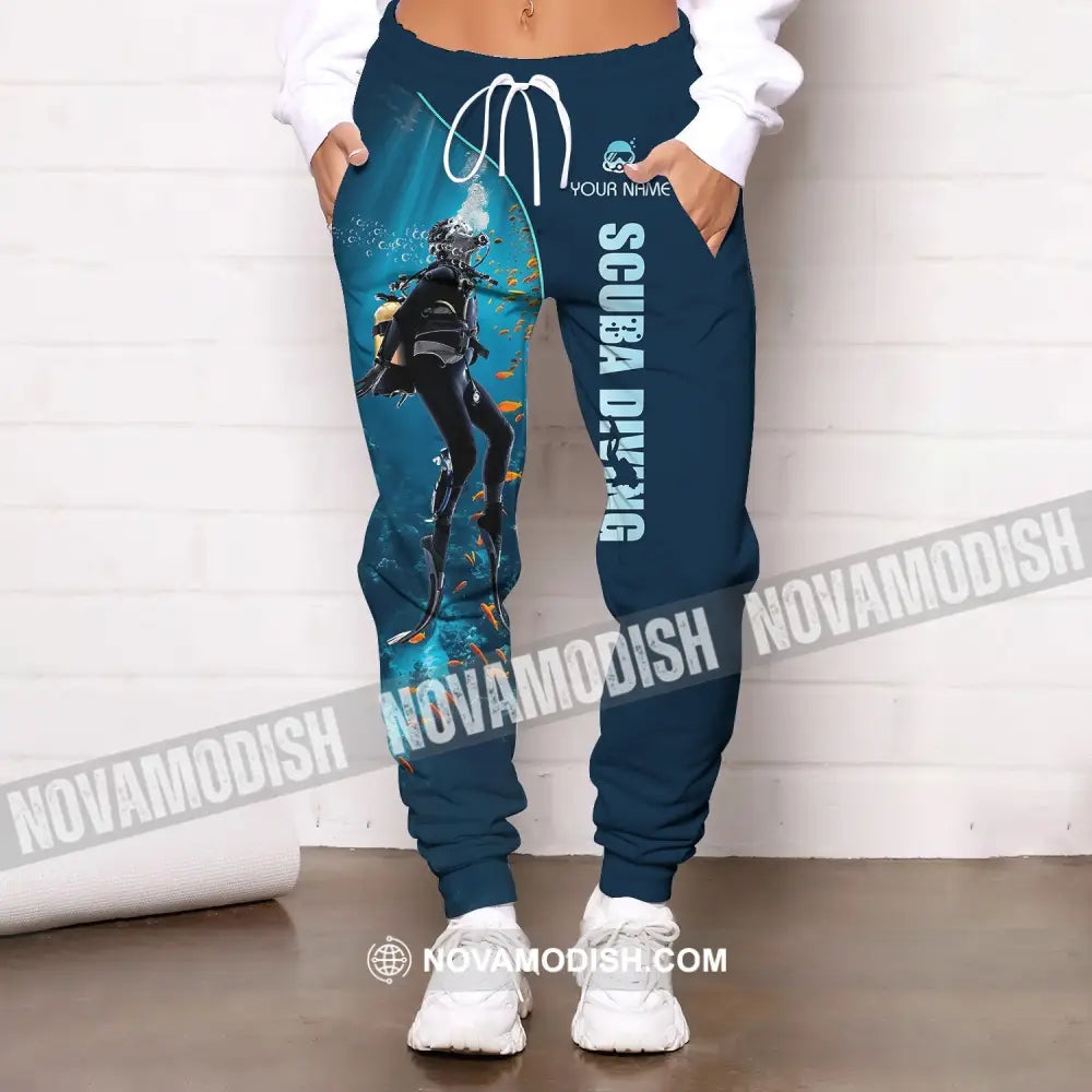 Men Pants - Custom Text Pants Scuba Diving Lover Pants Pants