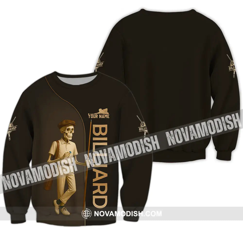 Men Shirt - Custom Billiards Shirt Long Sleeve / S T-shirt