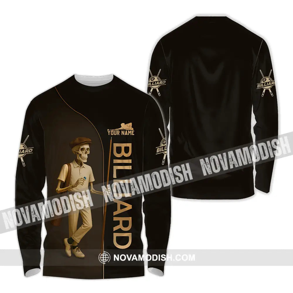 Men Shirt - Custom Billiards Shirt Long Sleeve Shirt / S T-shirt