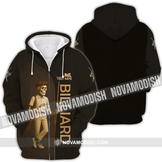 Men Shirt - Custom Billiards Shirt Zipper Hoodie / S T-shirt