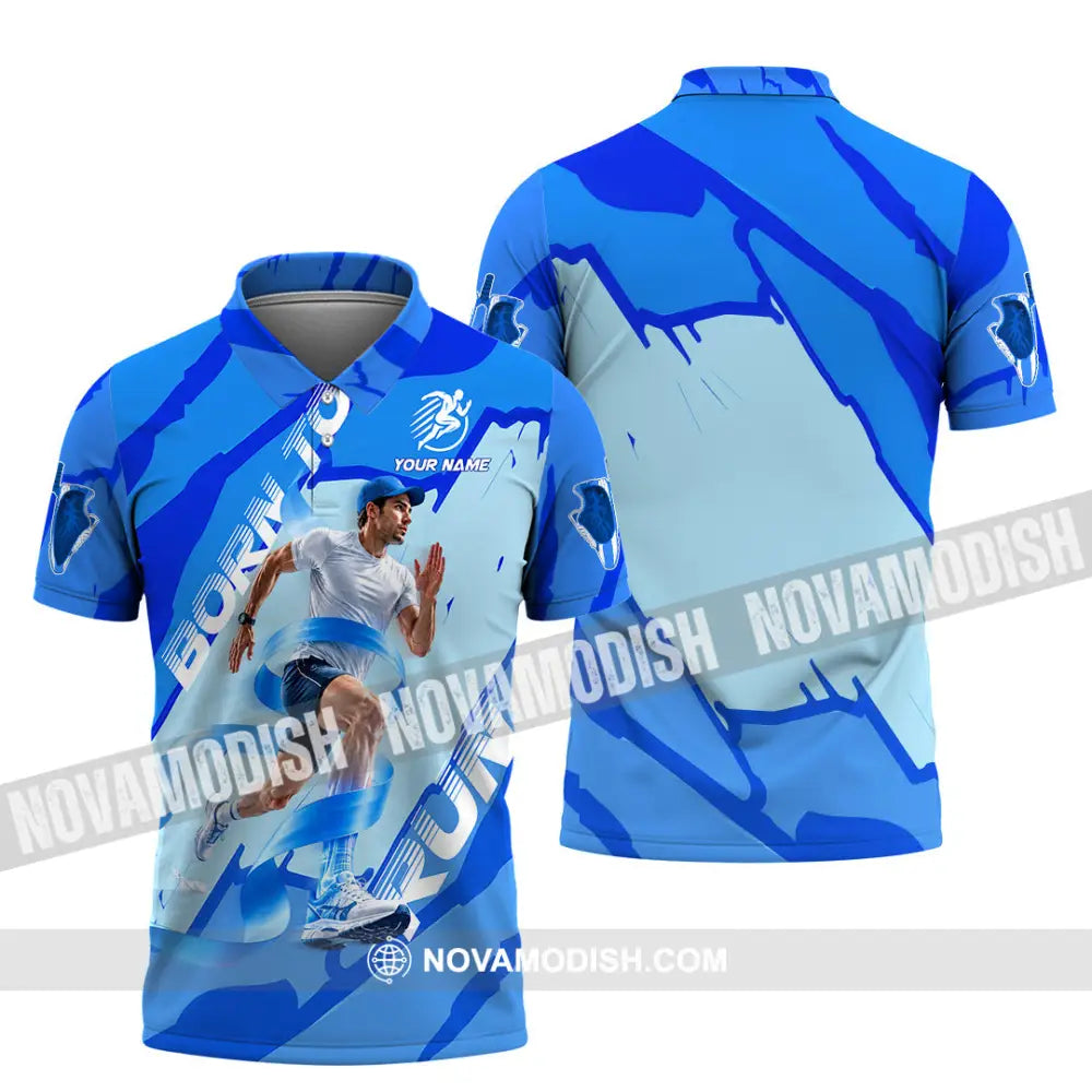 Men Shirt - Custom Born To Run Shirt - Polo Shirt / S - T-shirt