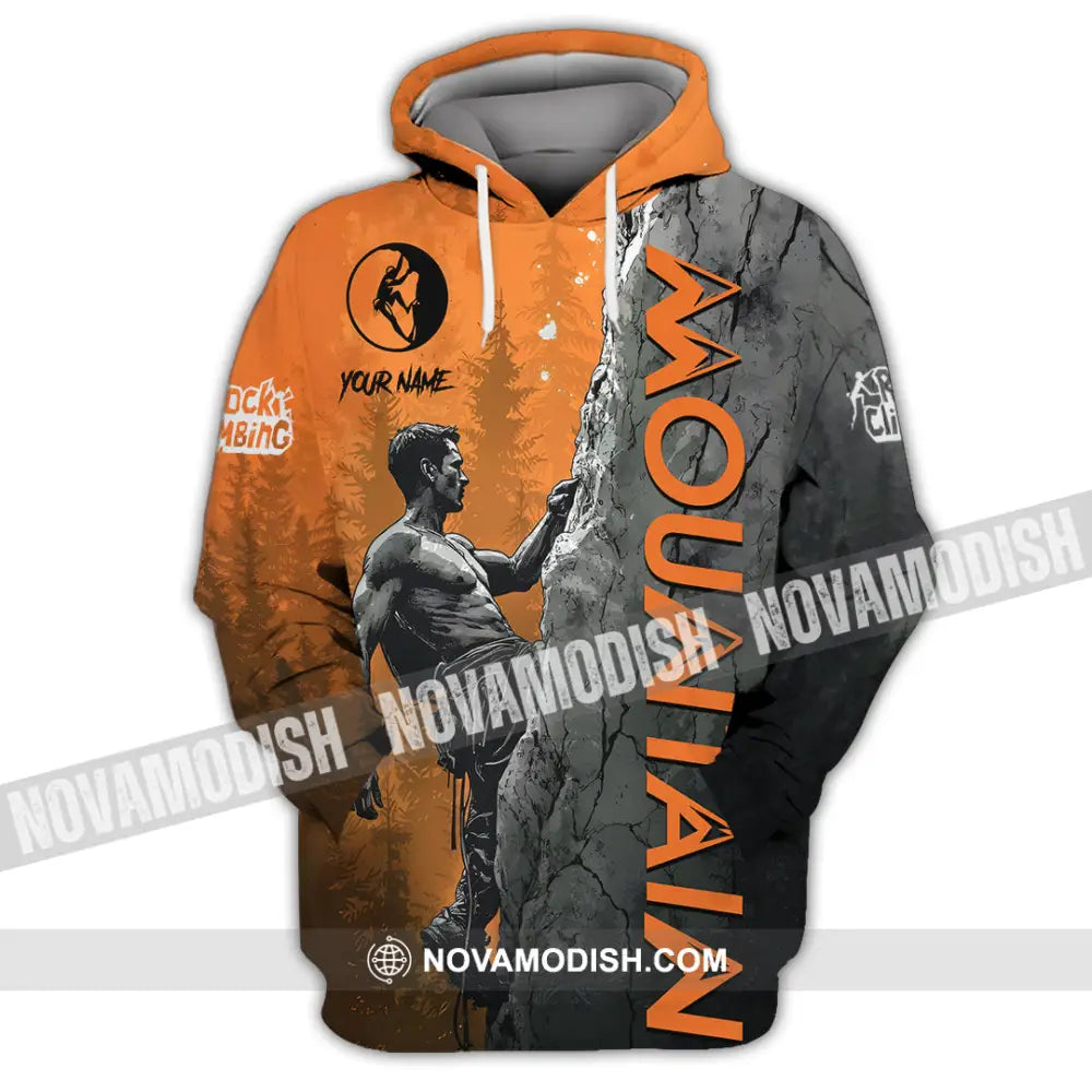 Men Shirt - Custom Climbing Mountain Shirt Hoodie / S T-shirt
