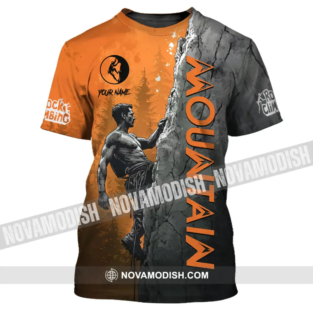 Men Shirt - Custom Climbing Mountain Shirt T-Shirt / S T-shirt