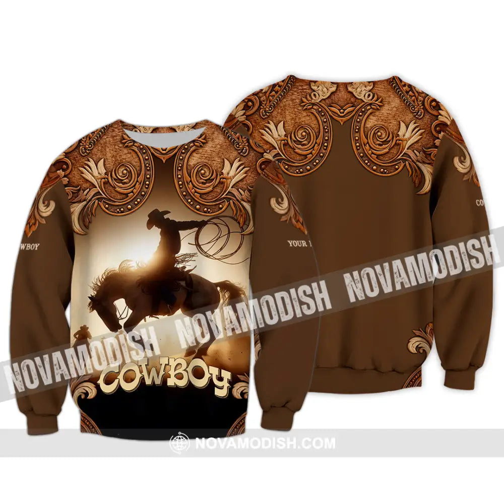 Men Shirt - Custom Cowboy Shirt - Long Sleeve / S - T-shirt