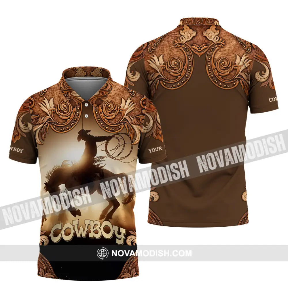 Men Shirt - Custom Cowboy Shirt - Polo Shirt / S - T-shirt