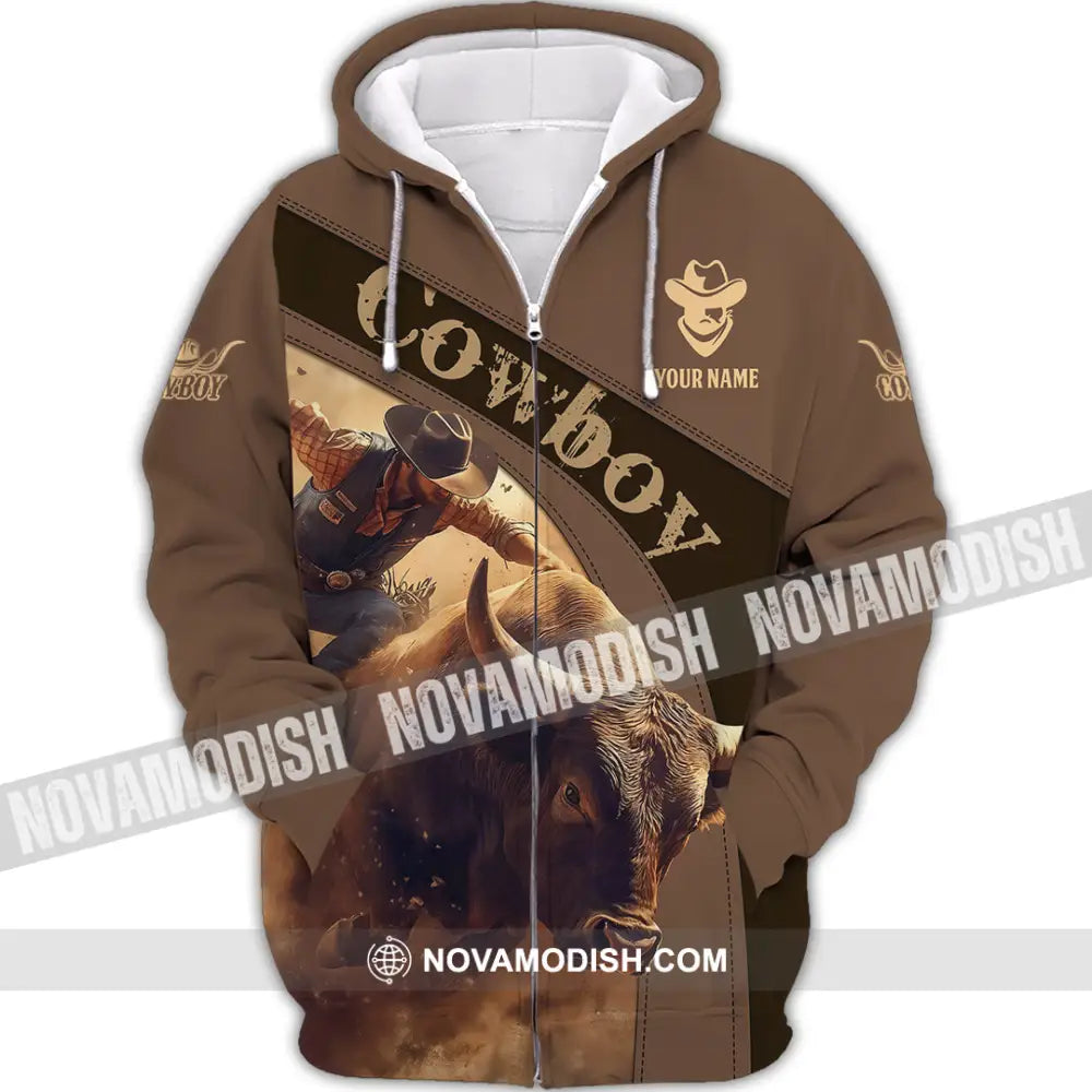 Men Shirt - Custom Cowboy Shirt - Zipper Hoodie / S - T-shirt