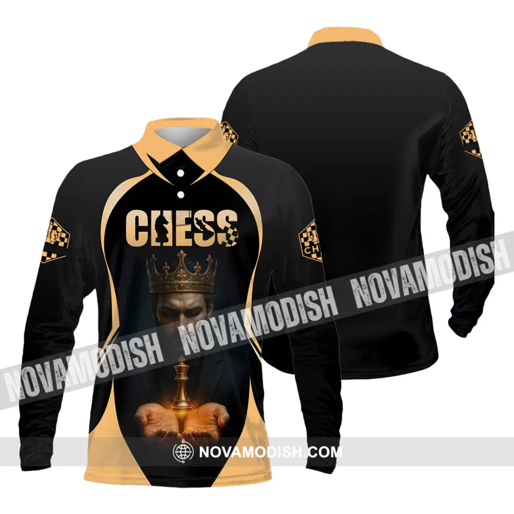 Men Shirt - Custom Guess Player Shirt King Of Guess Long Sleeve Polo / S T-shirt