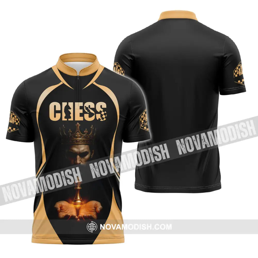 Men Shirt - Custom Guess Player Shirt King Of Guess Zipper Polo Shirt / S T-shirt