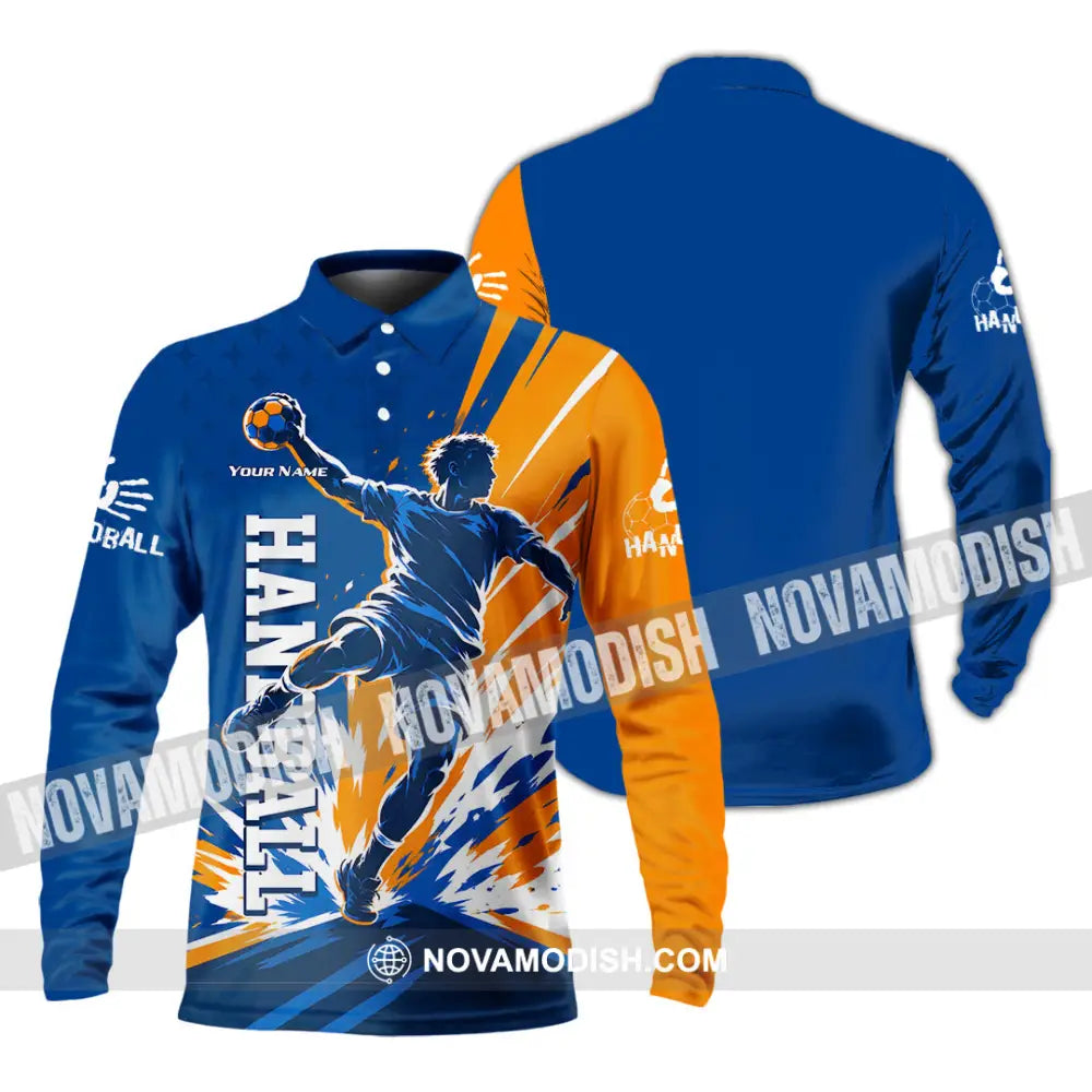 Men Shirt - Custom Handball Shirt - Long Sleeve Polo / S - T-shirt