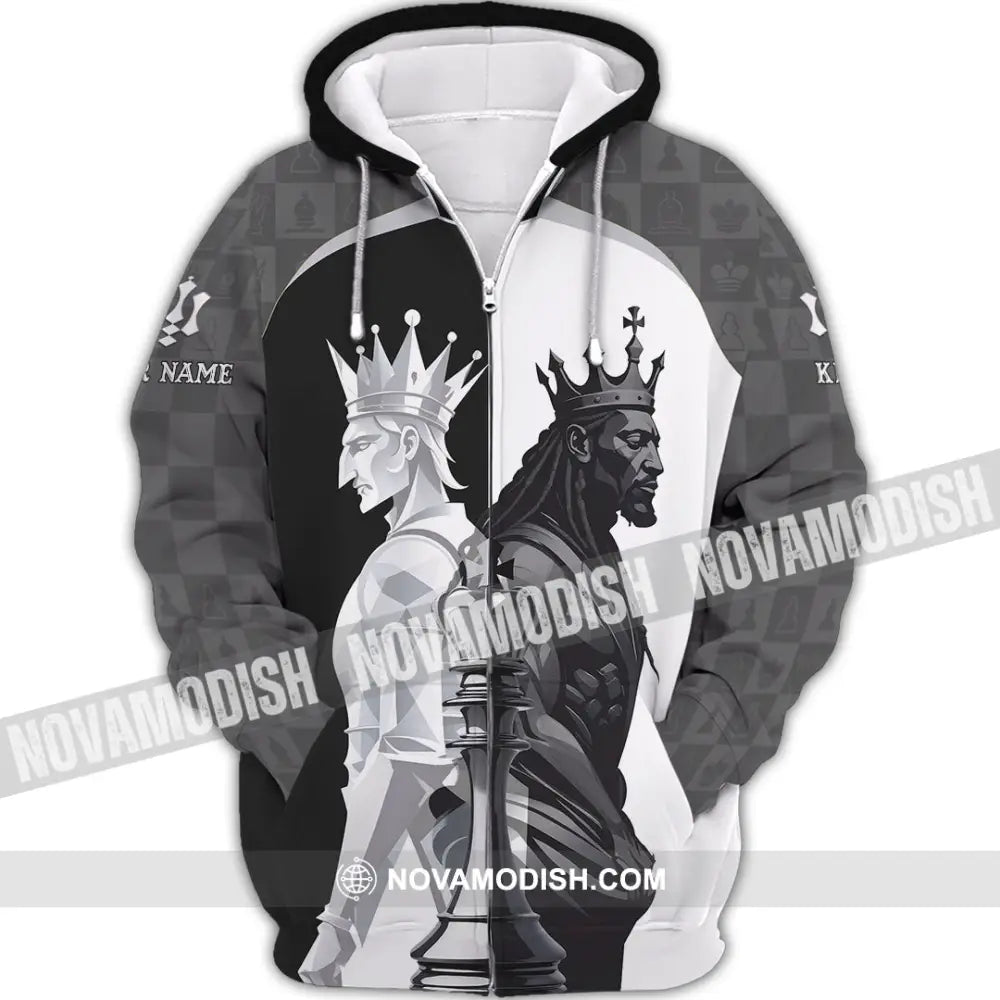 Men Shirt - Custom King Of Chess Shirt Zipper Hoodie / S T-shirt