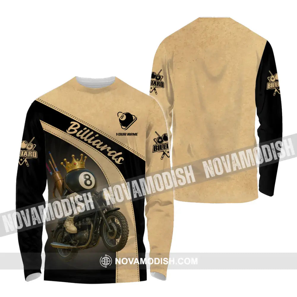 Men Shirt - Custom Kings Of Billiards Shirt Long Sleeve Shirt / S T-shirt