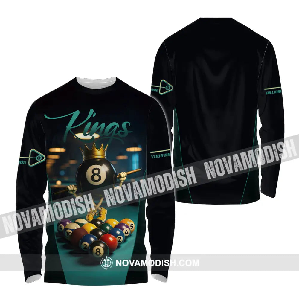 Men Shirt - Custom Kings Of Billiards Shirt Long Sleeve Shirt / S T-shirt