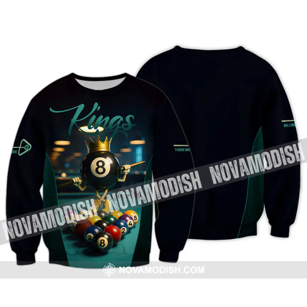 Men Shirt - Custom Kings Of Billiards Shirt Long Sleeve / S T-shirt