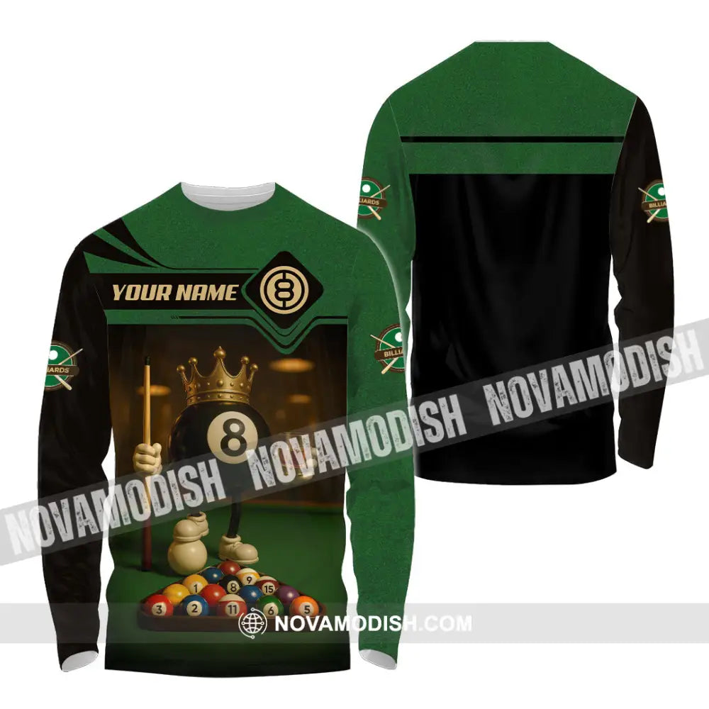 Men Shirt - Custom Kings Of Billiards Shirt Long Sleeve Shirt / S T-shirt