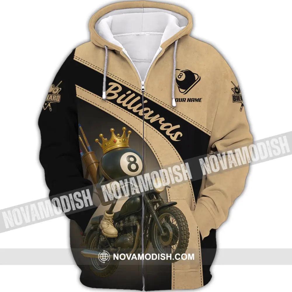 Men Shirt - Custom Kings Of Billiards Shirt Zipper Hoodie / S T-shirt