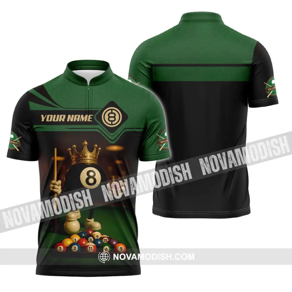 Men Shirt - Custom Kings Of Billiards Shirt Zipper Polo Shirt / S T-shirt