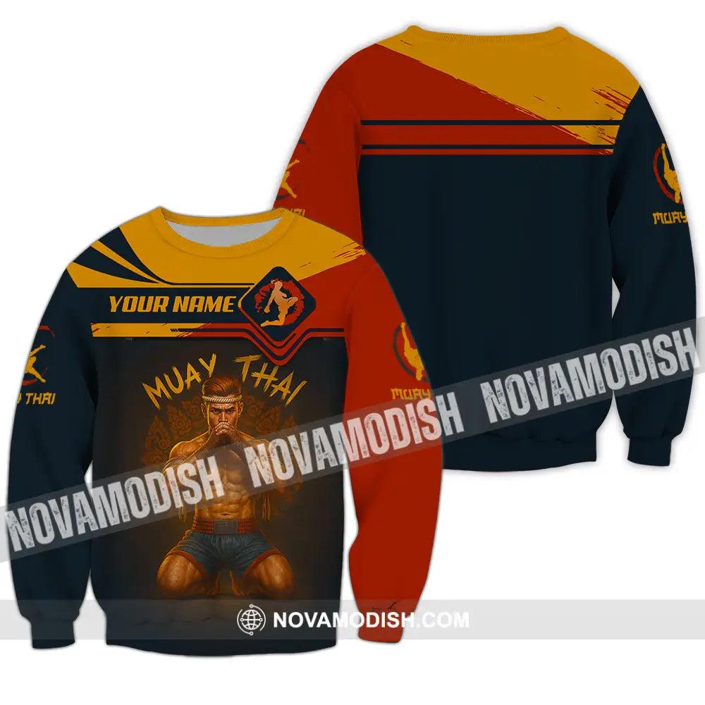 Men Shirt - Custom Let’s Fight Muay Thai Sport Shirt Long Sleeve / S T-shirt
