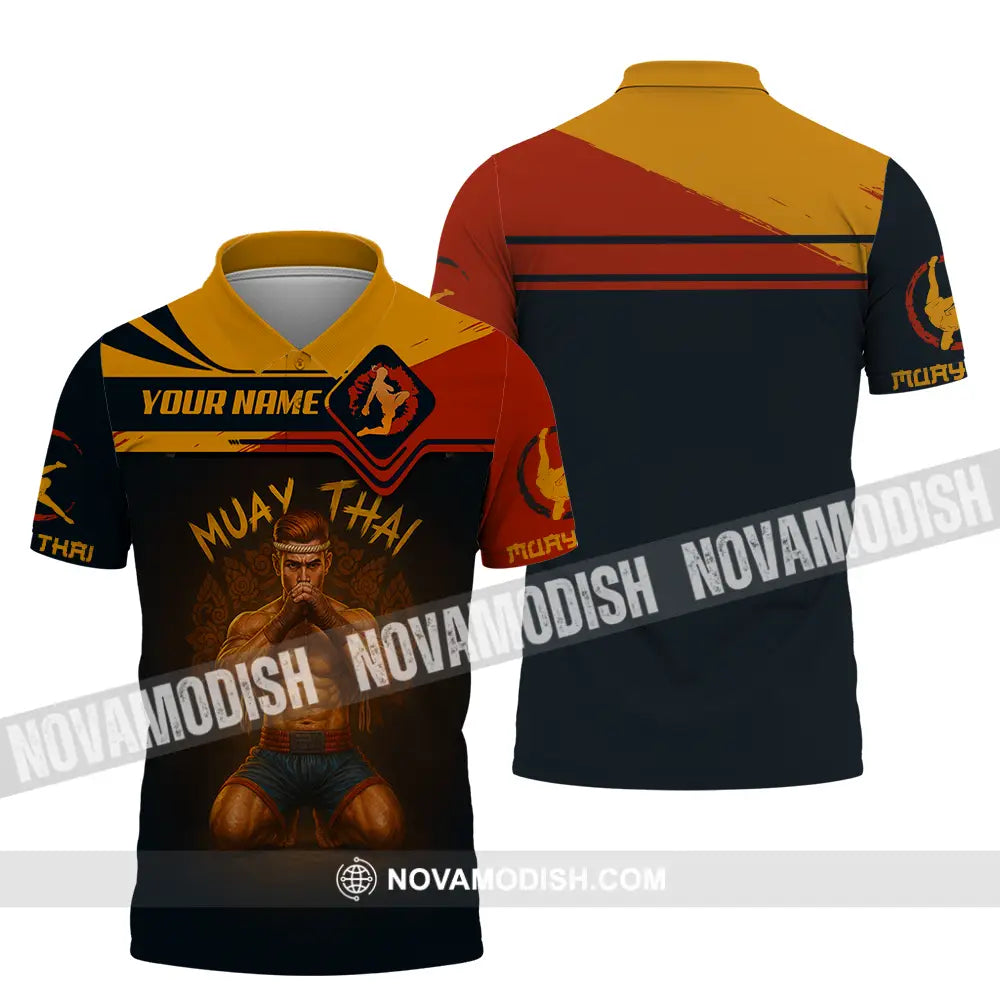 Men Shirt - Custom Let’s Fight Muay Thai Sport Shirt Polo Shirt / S T-shirt