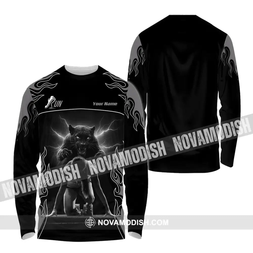Men Shirt - Custom Ready To Run Love Running Shirt Long Sleeve Shirt / S T-shirt
