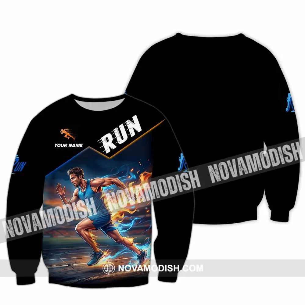 Men Shirt - Custom Run Shirt - Long Sleeve / S - T-shirt