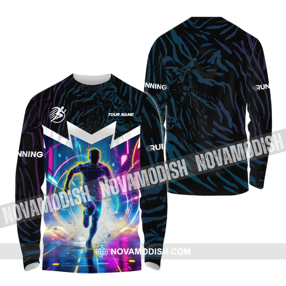 Men Shirt - Custom Running Love Runner Shirt Long Sleeve Shirt / S T-shirt